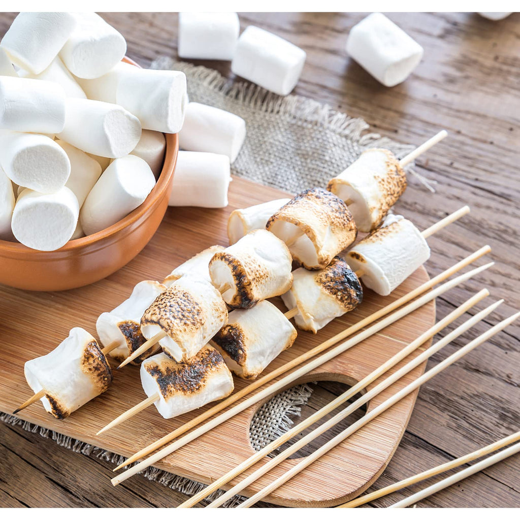 BLUE TOP 200pcs Natural Bamboo Skewers 10 inch Φ=4mm;Bamboo Sticks for Grilling, BBQ, Kabob,; Candy Sticks for Fruits, Candies, Chocolate Fountain, Appetizer, Plant Sticks for flower tomato growth
