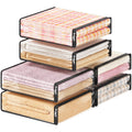 Lifewit 14L Clear Sheet Storage Bags with Zipper 6 Pack, Plastic Sweater Storage Bins for Clothing, Vinyl Foldable Clothes Containers Organizers for Closet, Blankets, Bedding 15.7 x 13.8 x 3.9 Inch