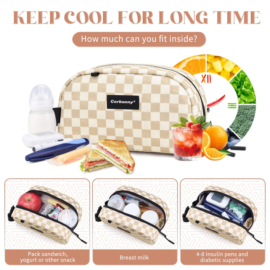 Small Cooler Bag Freezable Lunch Bag for Work School Travel,Leak-Proof Small Lunch Bag,Small Insulated Bag for Kids/Adults,Freezer Lunch Bags,Freezable Snack Bag,Mini Lunch Bag Fit for Yogurt
