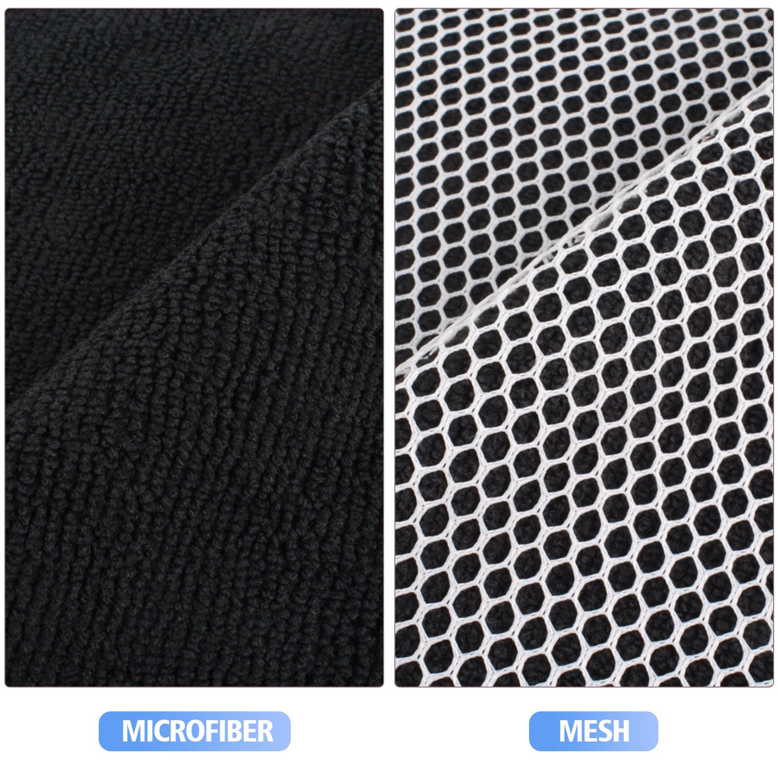 KinHwa Microfiber Dish Cloths Super Absorbent Kitchen Wash Cloth Dish Rags for Washing Dishes Fast Drying Cleaning Cloth with Scrub Side (Black, 7inchx7inch 18pc)