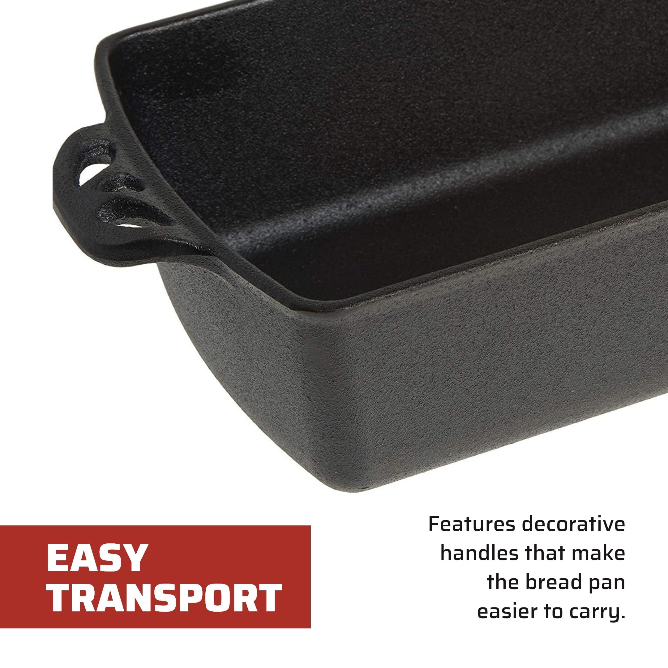 Camp Chef CIBP9 Home Seasoned Cast Iron Bread Pan (Black)