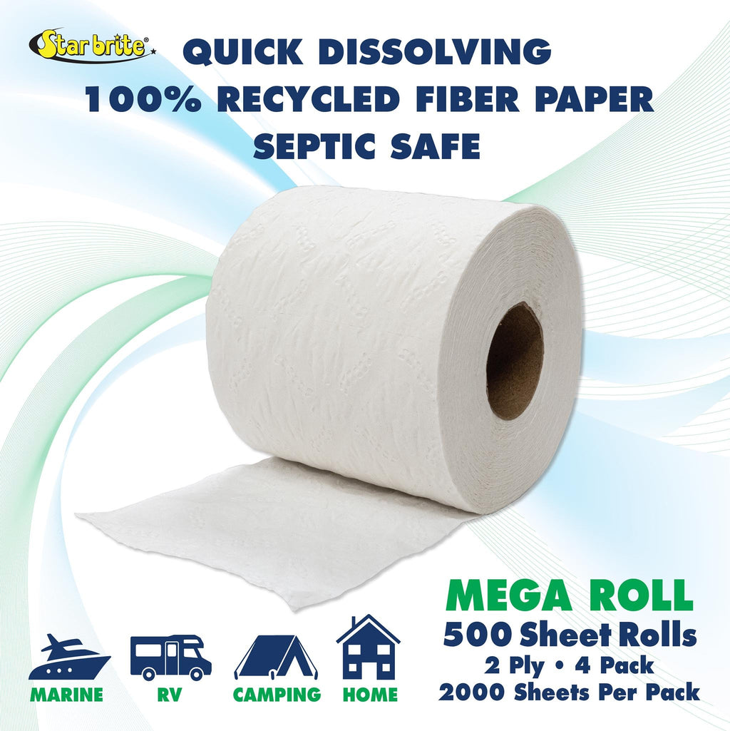Star brite 071850 Toilet Tissue Marine/RV 2ply (500/S), 4 Pack
