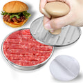 Burger Press, 5”Stainless Steel Hamburger Press Patty Maker, Non-Stick Hamburger Press for Making Patties, for Grilling and Cooking, Comes with 100 Pieces of Wax Paper