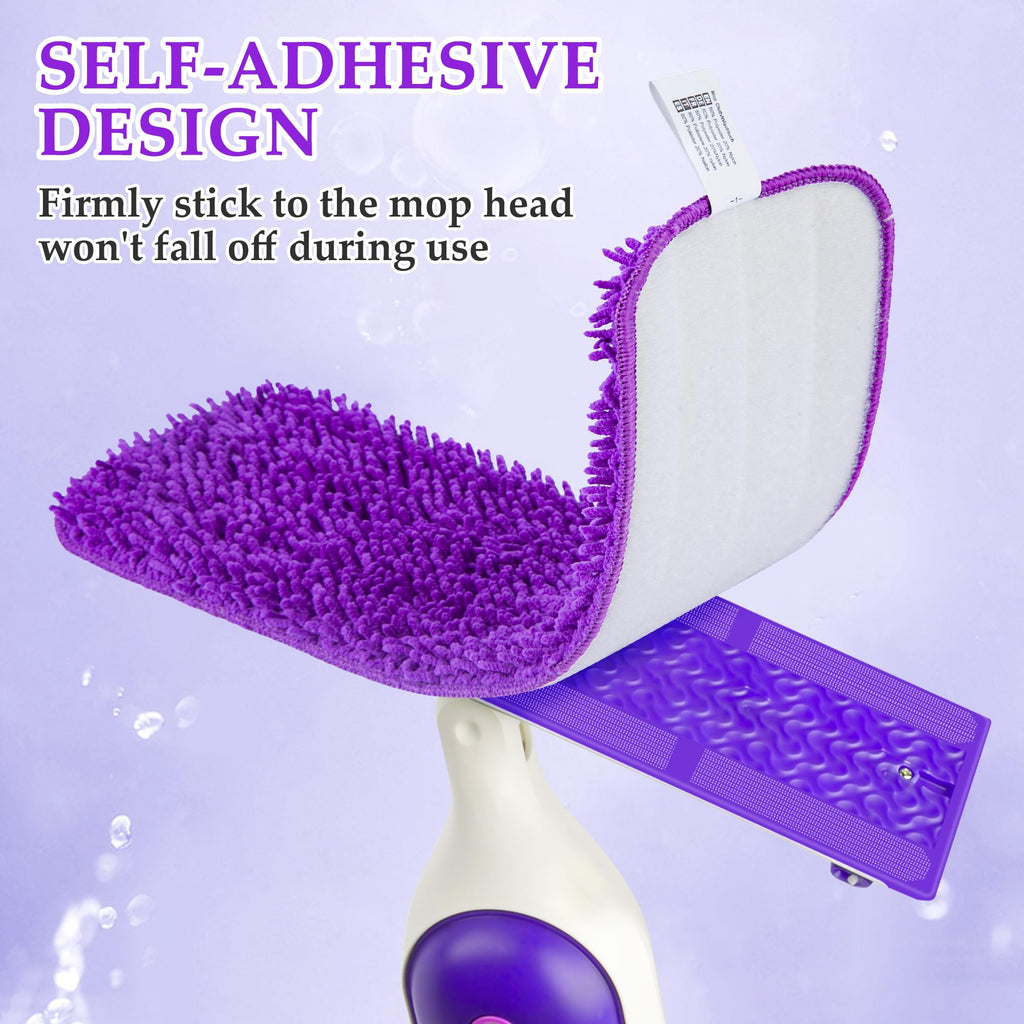 6 Pack Reusable Mop Pads Compatible with Swiffer Powermop, Papclean Power Mop Refills Microfiber Mopping Pads for Powermop Multi-Surface & Powermop Wood Kit All Types of Floor Cleaning, Purple