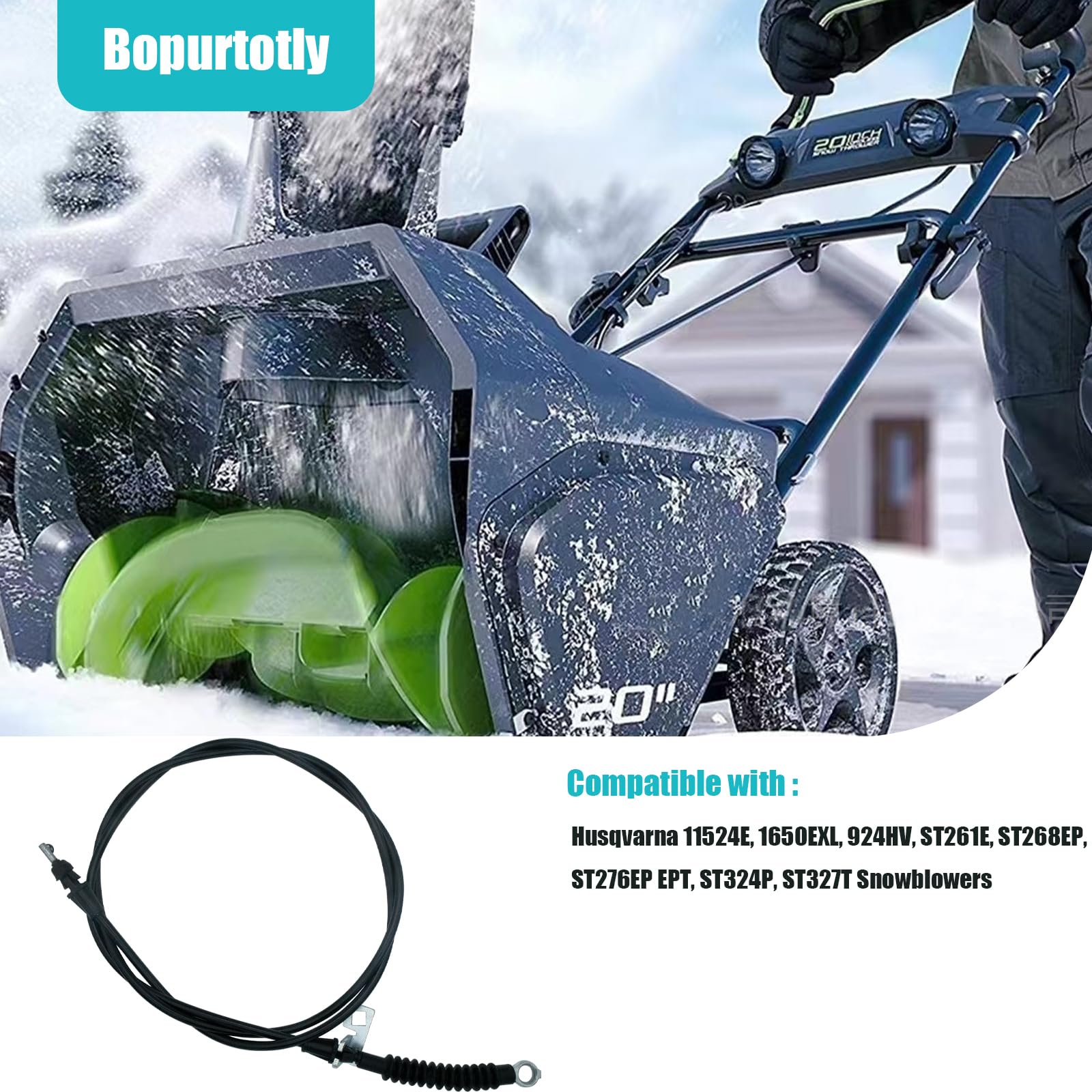 585271601 Deflector Cable Replacement for Husqvarna Poulan Jonsered Snowblowers 532420672, 532421164, 420672, 421164