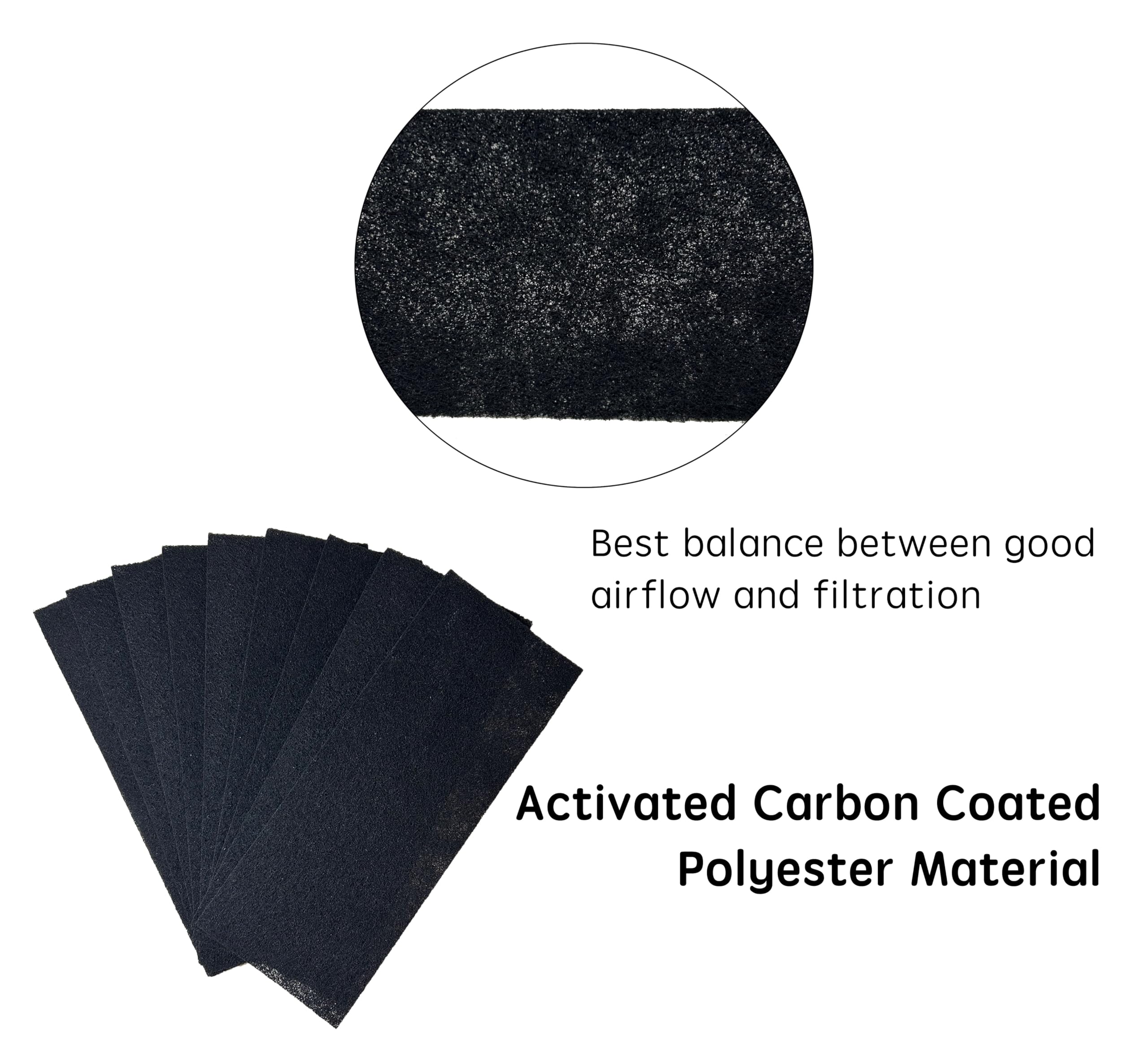4"x10" 18 Pieces Activated Carbon Air Vent Filters for Home, Charcoal Floor Vents Filters, Floor Registers Filter, Dust Control