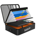Noiposi 5200℉ Document Organizer with Lock, Fireproof Document Box,Portable Home Travel Safe Storage Box for Important Documents,File and Birth Certificate