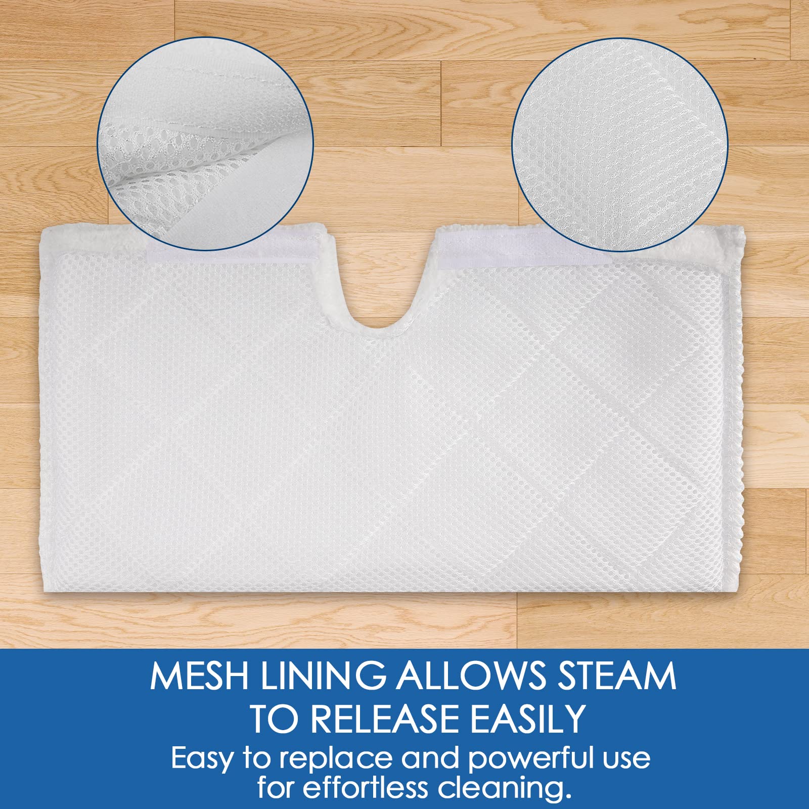 MXZONE Replacement Microfiber Steam Mop pad Cleaning Pads for Shark Steam Pocket Mop S3500 Series S3550 S3501 S3601 S3601D S3901 S3801 S3801CO, White