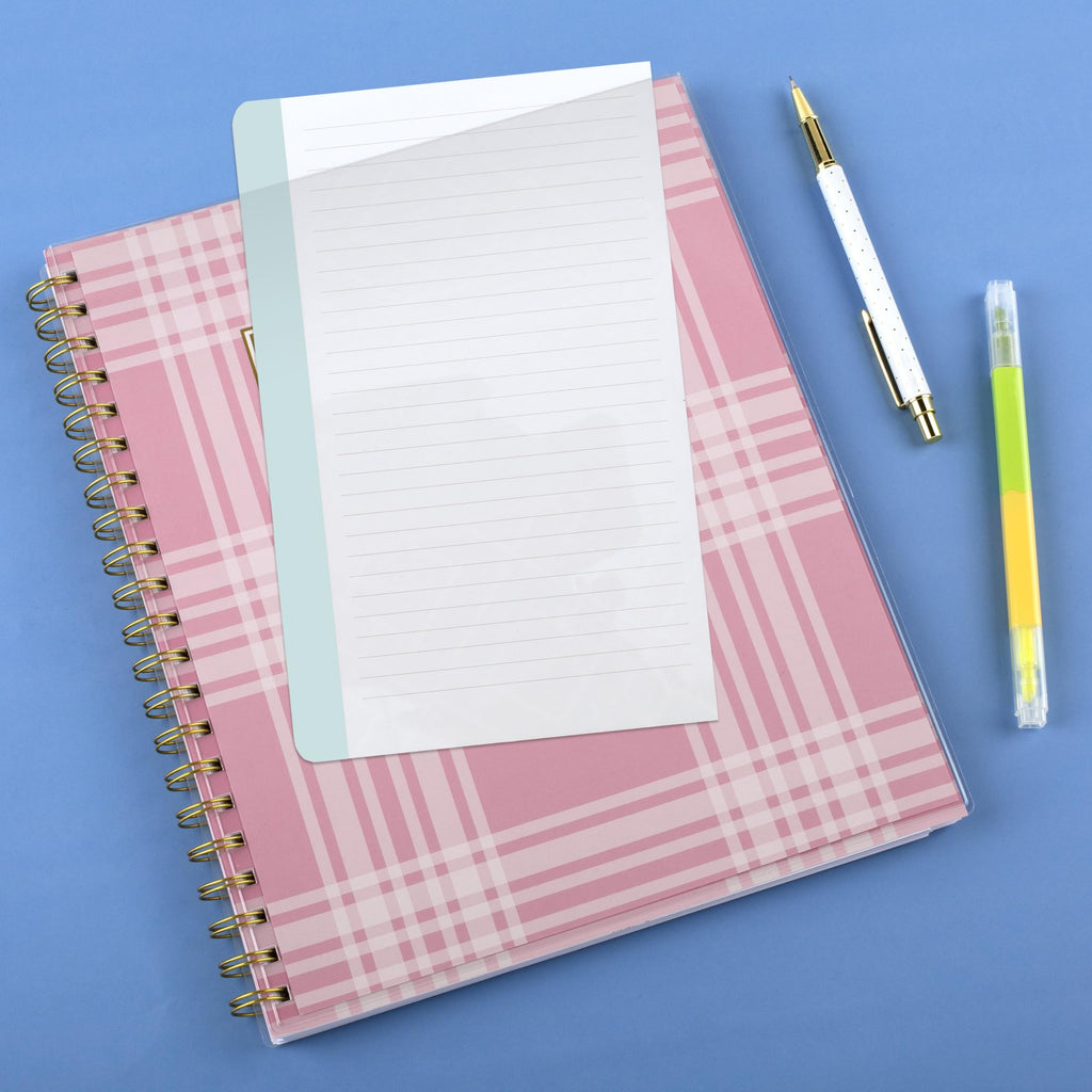AT-A-GLANCE Planner 2026-2027 Weekly & Monthly Academic 12-Month July-June, 8-1/2" x 11", Front Cover Pocket, Simplified by Emily Ley, Oversized Plaid (EL51-901A)