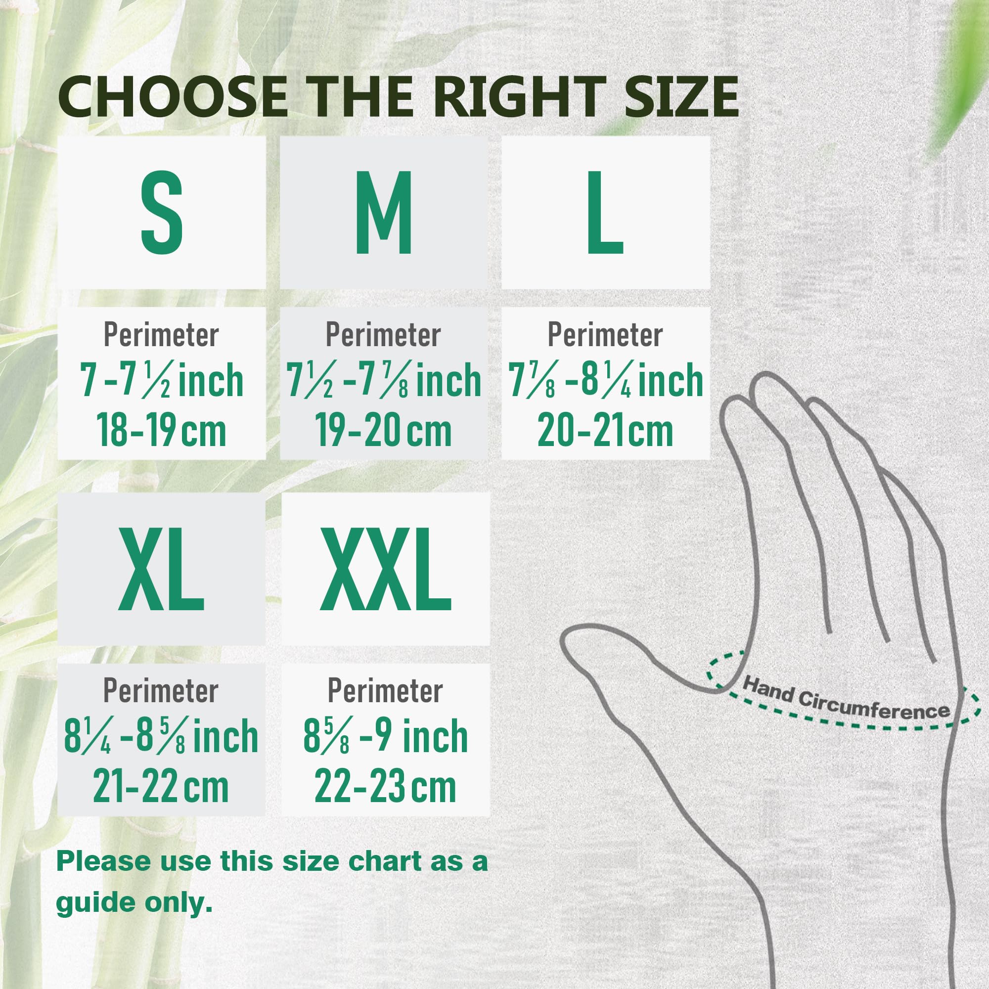 COOLJOB 2 Pairs Bamboo Gardening Work Gloves for Women and Men, Breathable Rubber Coated with Touch Screen, Non Slip Grip for Workers, Gardeners, Drivers, Green, Small