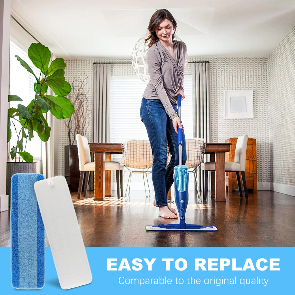 Mop Pads for Bona - Microfiber Cleaning Pad for Bona Hardwood Floor Cleaner 18 Inch Washable & Reusable Refills 6 Packs