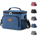 Lifewit Insulated Lunch Bag for Men, Reusable Lunch Box Women, Portable Cooler Freezable Soft Tote Bag Leakproof with Adjustable Shoulder Strap for Adult for Work/Picnic, Dark Blue 9L