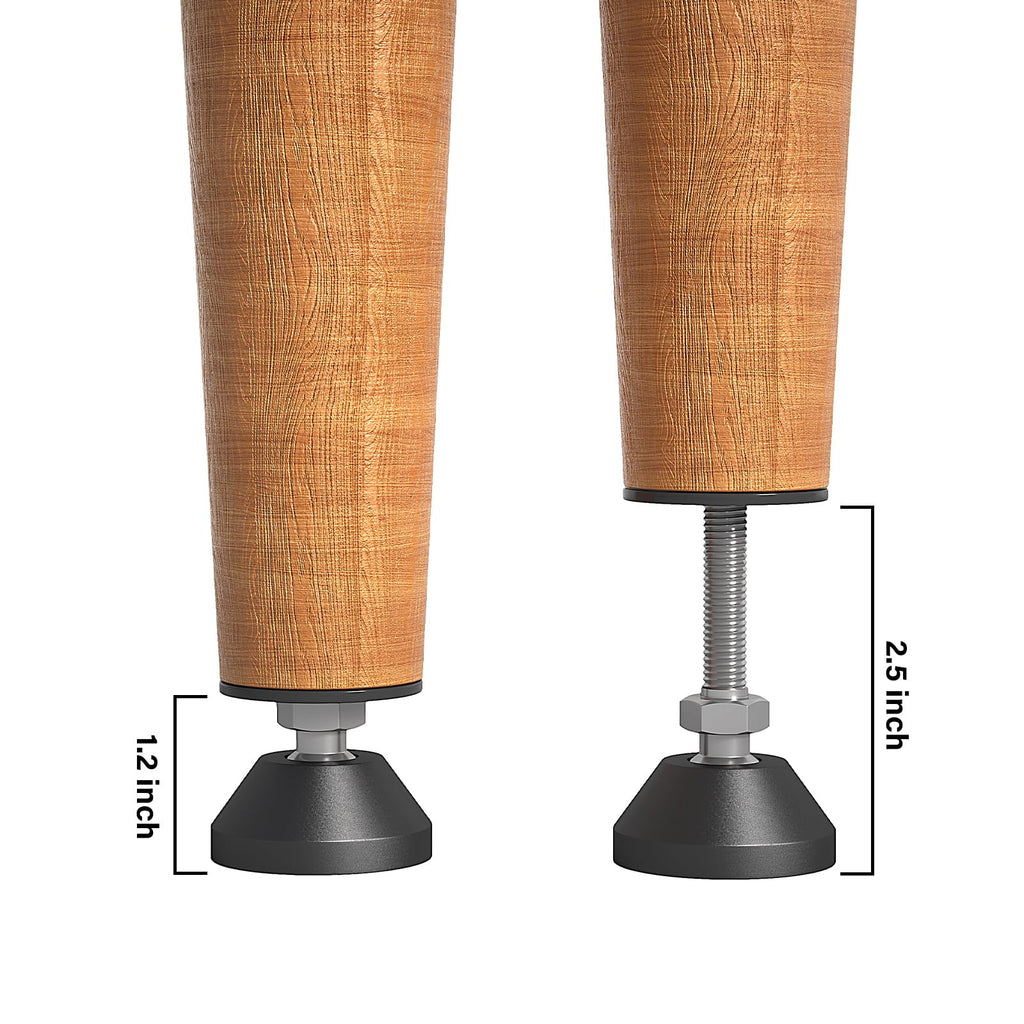 Aglaiprty Heavy Duty Furniture Levelers - Dual Thread Design with Nut Kit - Adjustable Feet for Tables, Cabinets, Chairs, Workbench, Sofa - Supports 1420LBs - 4 Packs