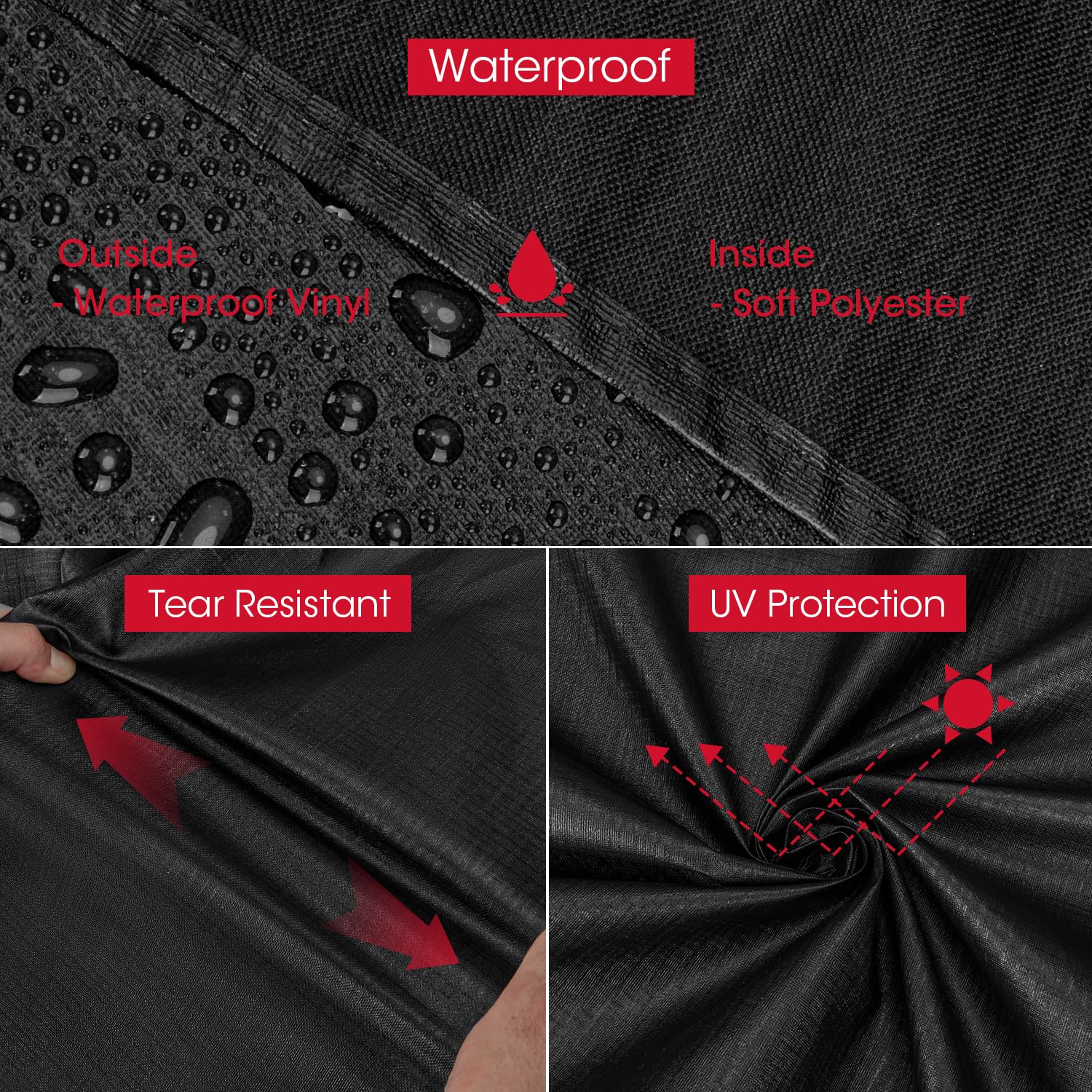 Unicook 7105 BBQ Cover for Weber Spirit 210 Gas Grills, 30 Inch 2 Burner Barbecue Grill Cover with Unique Waterproof Vinyl and Polyester Lining, Durable Housse BBQ for Outdoor Grill, Basic Version