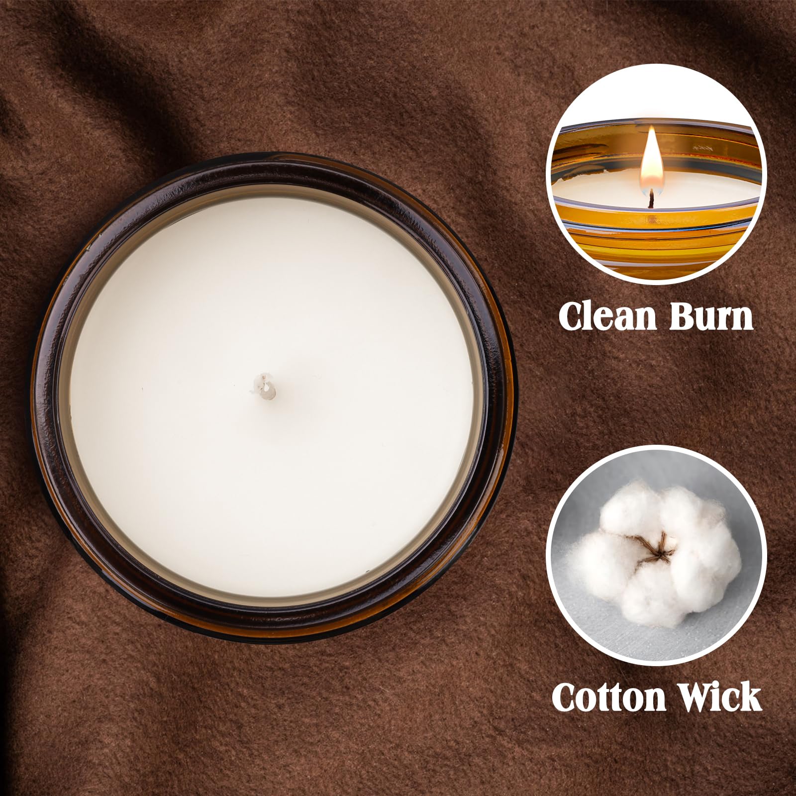 Homsolver 50th Birthday Gifts for Her Him，Happy 50th Birthday Candles Gift for Women Men，Funny 50 Years Old Decorations Ideas- Handmade Lavender Candle
