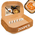 Disposable Air Fryer Liners, 200-Pack 9-Inch Square Parchment Paper - Non-Stick & Grease-Proof for 5-7 QT Air Fryer Baskets, Also Microwave Safe (100, 9 Inch)