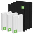 isinlive 3 Pack True HEPA 13 Filter R, HRF-R3 Compatible with Honeywell Air Purifier HPA300 with 4 Pack Precut Activated Carbon Pre-Filters Replacement HRF-AP1