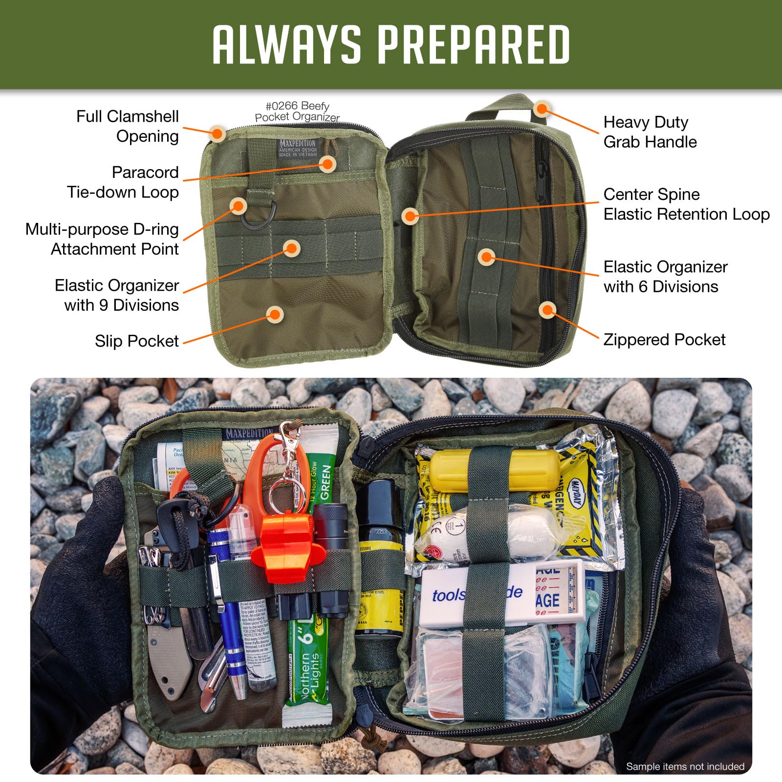 Maxpedition Beefy Pocket Organizer: OD Green