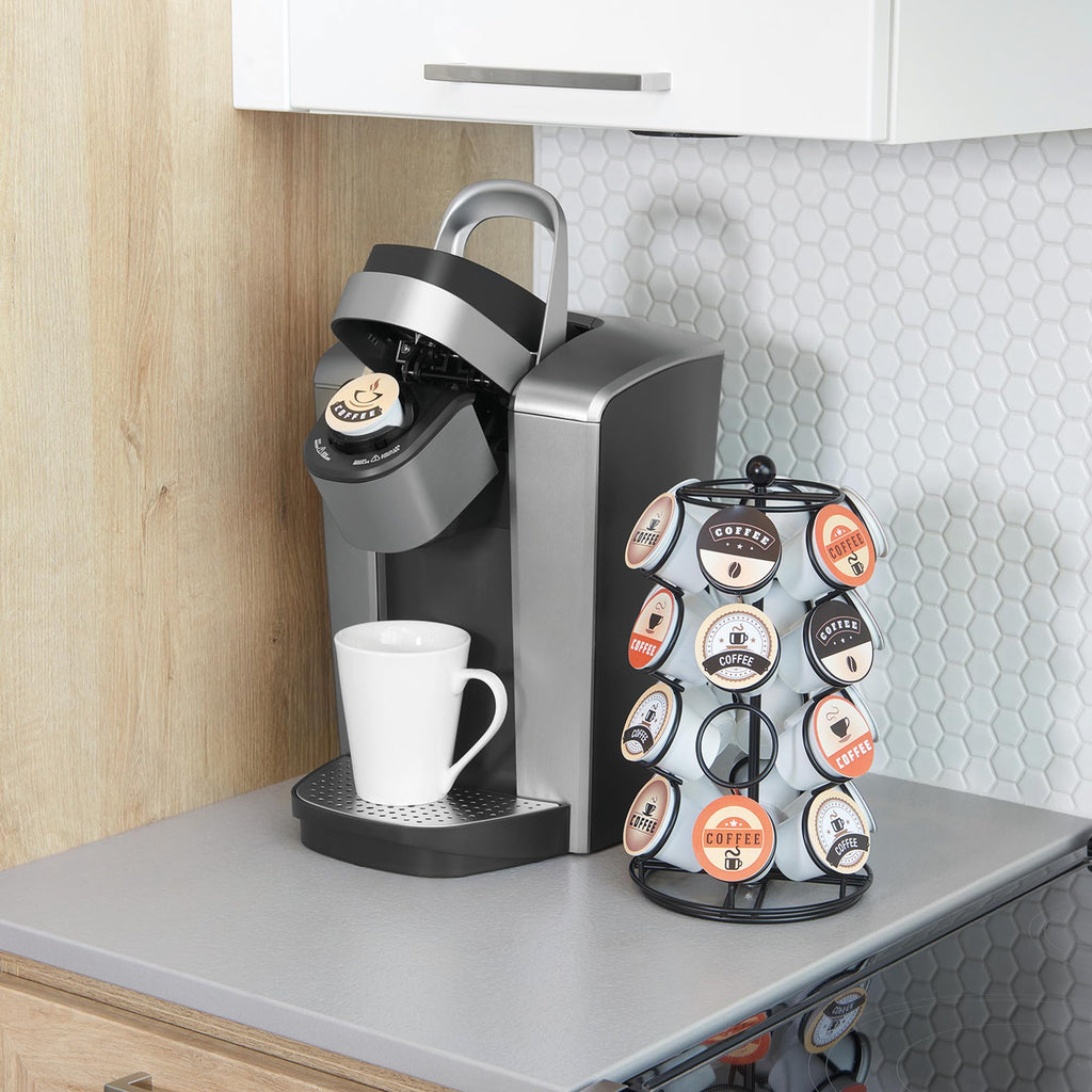 Starfrit Coffee Pod Capsule Carousel - Holds up to 24 Keurig K-Cups Pods - Spins 360-Degrees - Lazy Susan Platform - Black