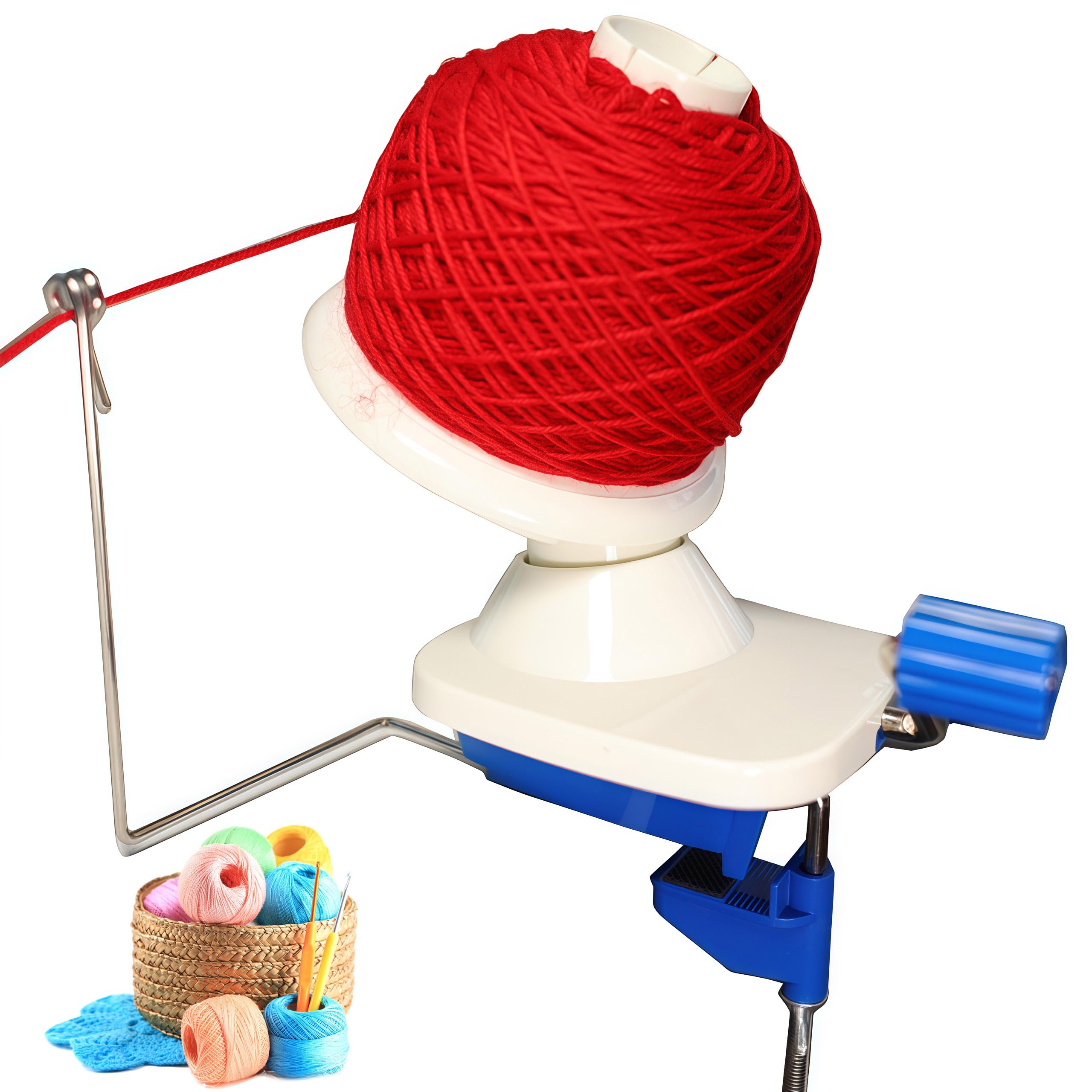 Yarn Winder - Fast & Easy Yarn Ball Winder Tool, No Setup Required Yarn Cake Winder, Portable Manual Yarn Winder for Crocheting & Knitting