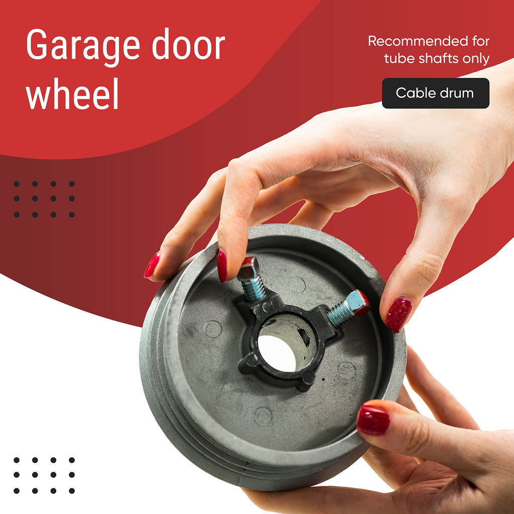 Garage Door Cable Drums Pair, Standard Lift 400 8 Garage Door Replacement Parts for Up to 8 ft High Doors, Aluminum Cable Drum 530 lb Capacity