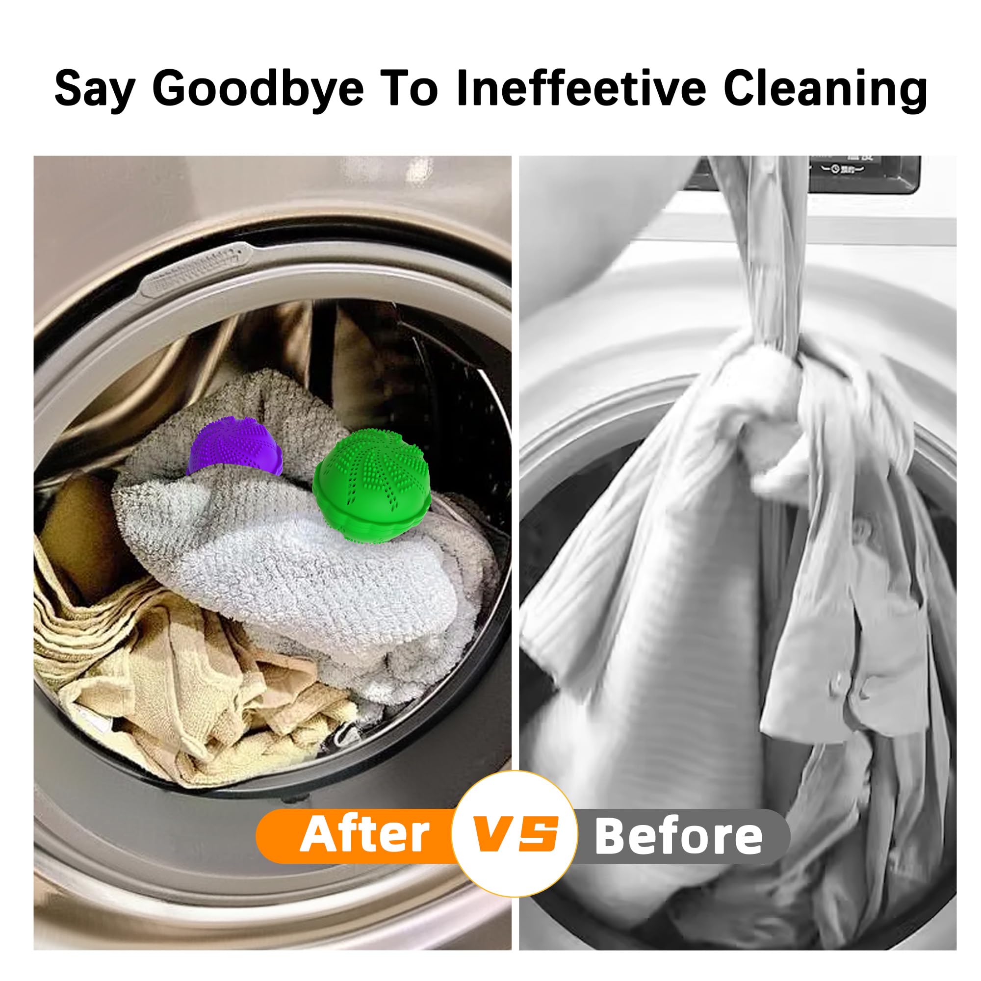 Laundry Washing Balls Used up 1500 Loads Eco-Friendly all Natural Detergent Alternative-2packs-10cm