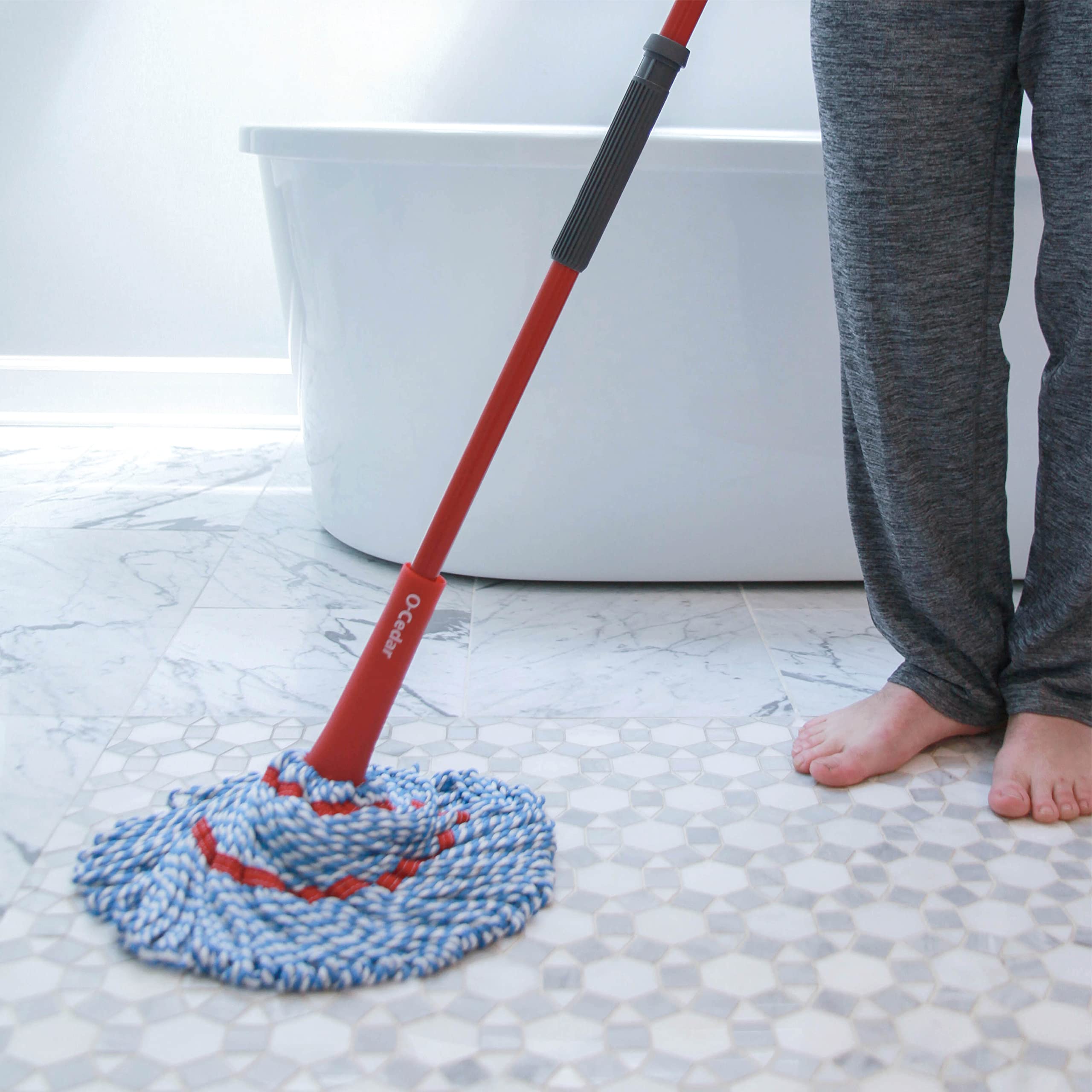 O-Cedar MicroTwist MAX Twist Mop Head Replacement | Machine Washable | Reusable | Microfiber Refill | Removes 99% of Bacteria