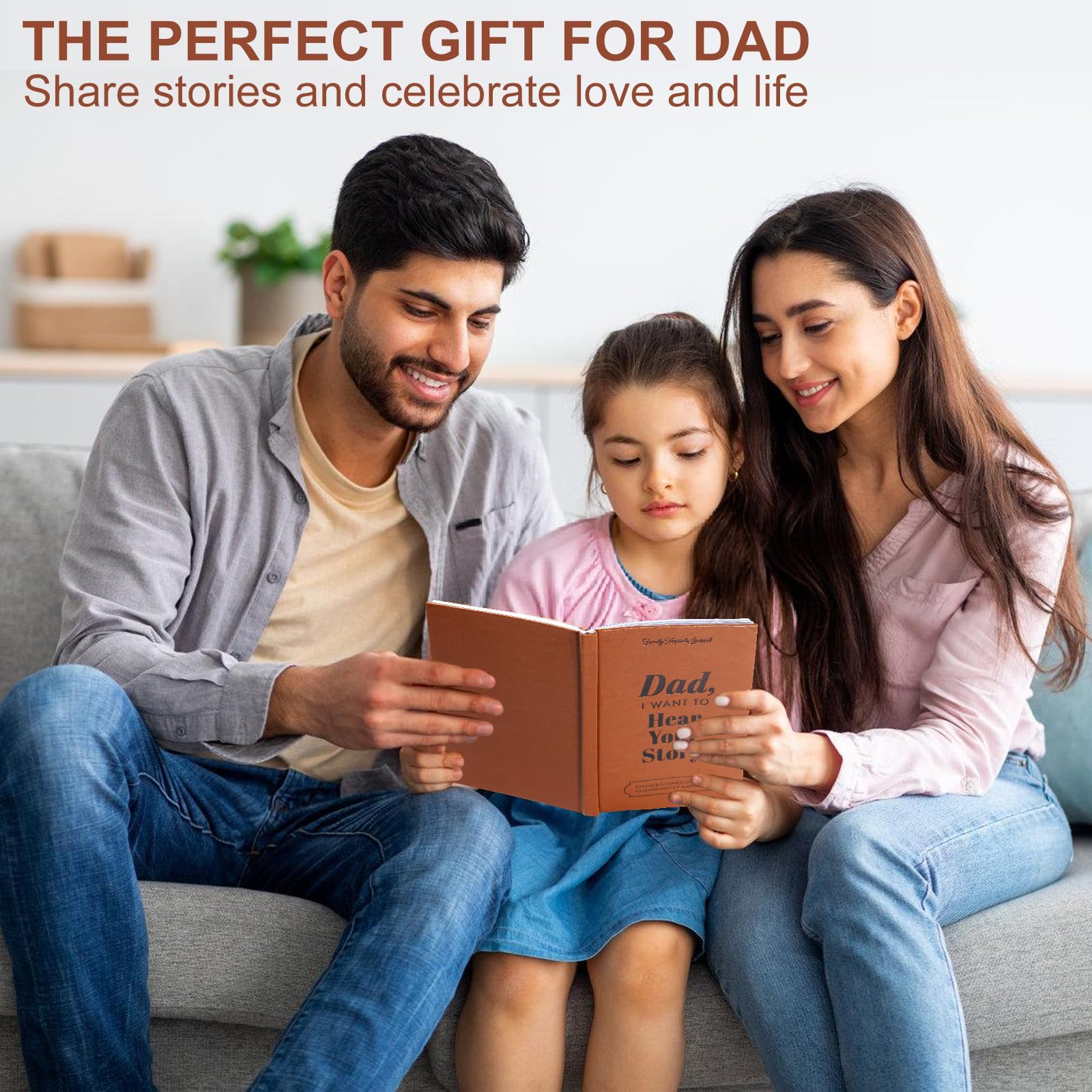 Mom, Dad, I Want to Hear Your Story, a Precious Parent Gift. Premium Leather-Bound, Durable Hardback, More Than a Journal, a Timeless Keepsake Preserving Their Stories for Years