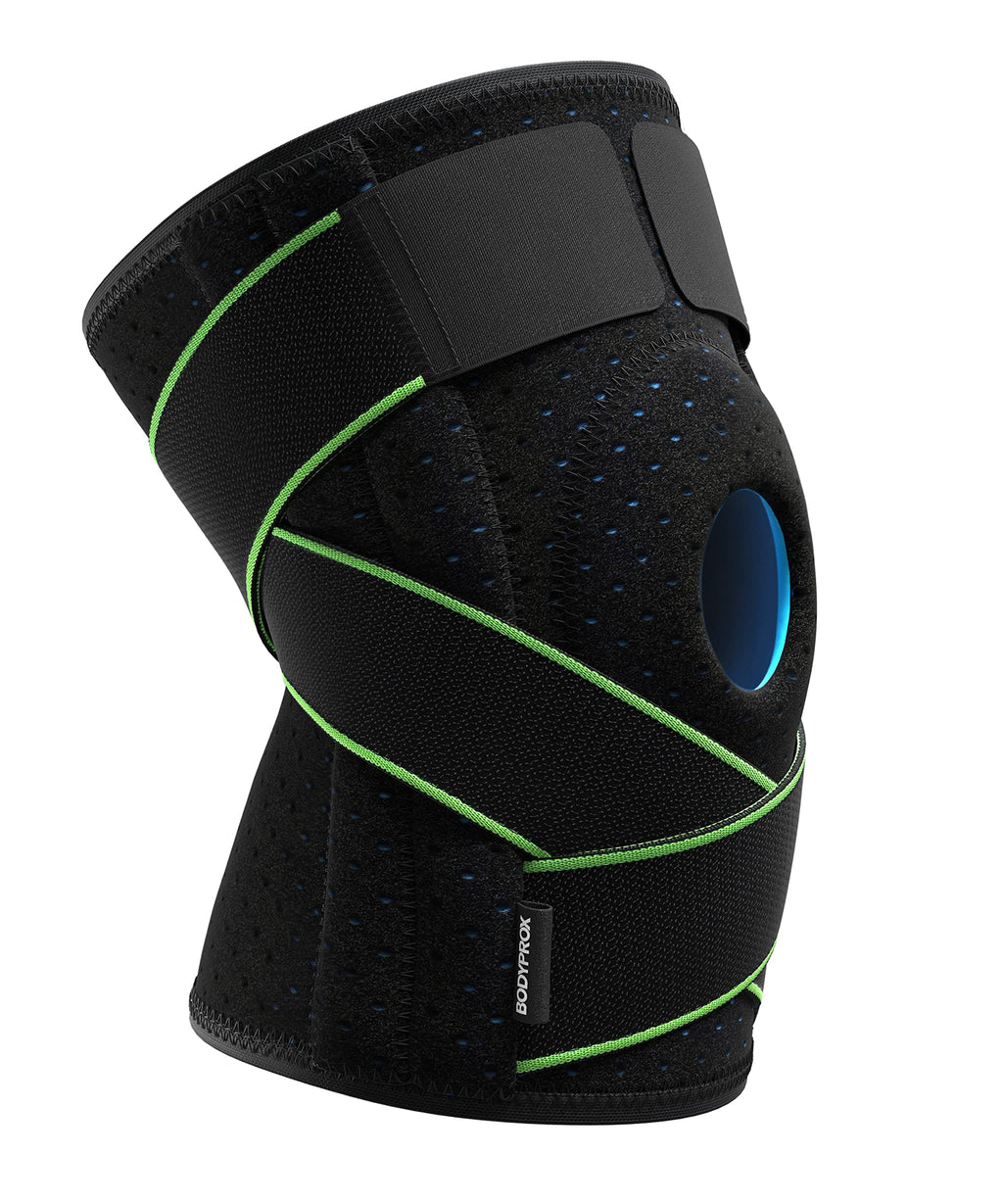 Bodyprox Knee Brace with Side Stabilizers & Patella Gel Pads for Knee Support(Large)