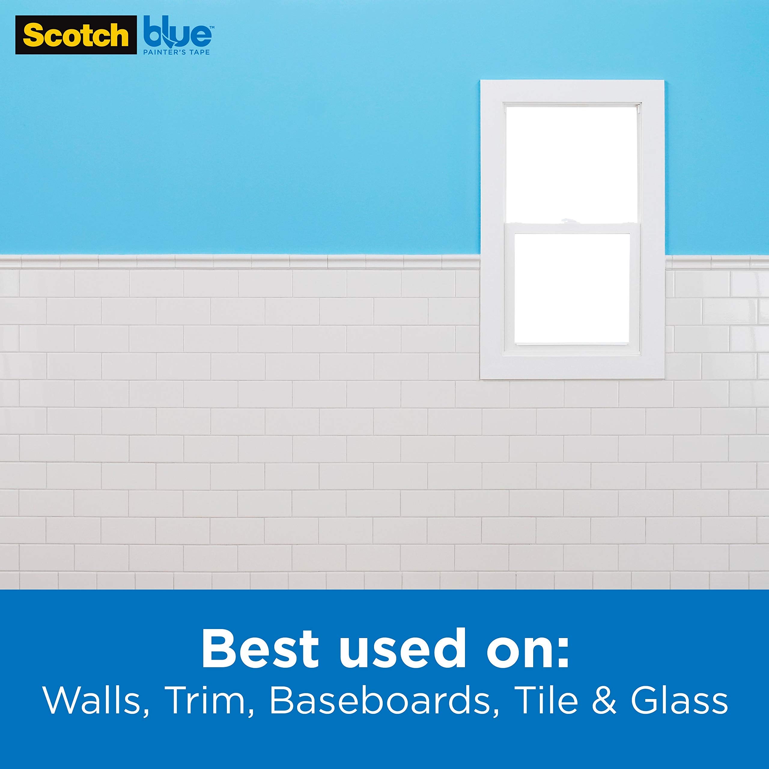Scotch Painter's Tape 2093-36AC3 Sharp Lines Painter’s Tape, 1.41" Width, Blue