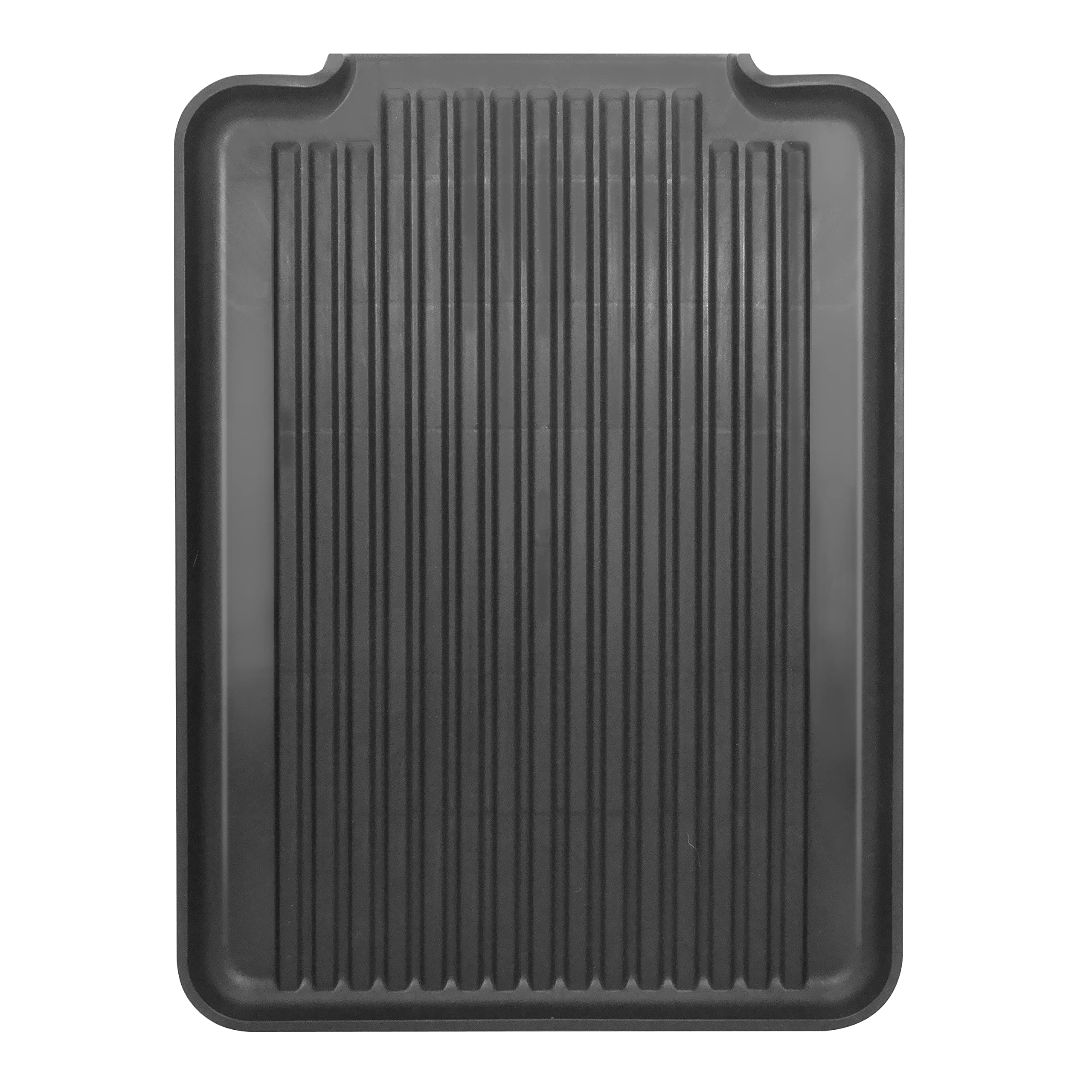 Oggi Dish Drain Board & Drying Rack Tray for Kitchen - Ideal Rigid Drainboard, Plate & Glass Drainer Tray, Dish Drain Boards for Kitchen Counter, 12.75 x 17.25 - Black