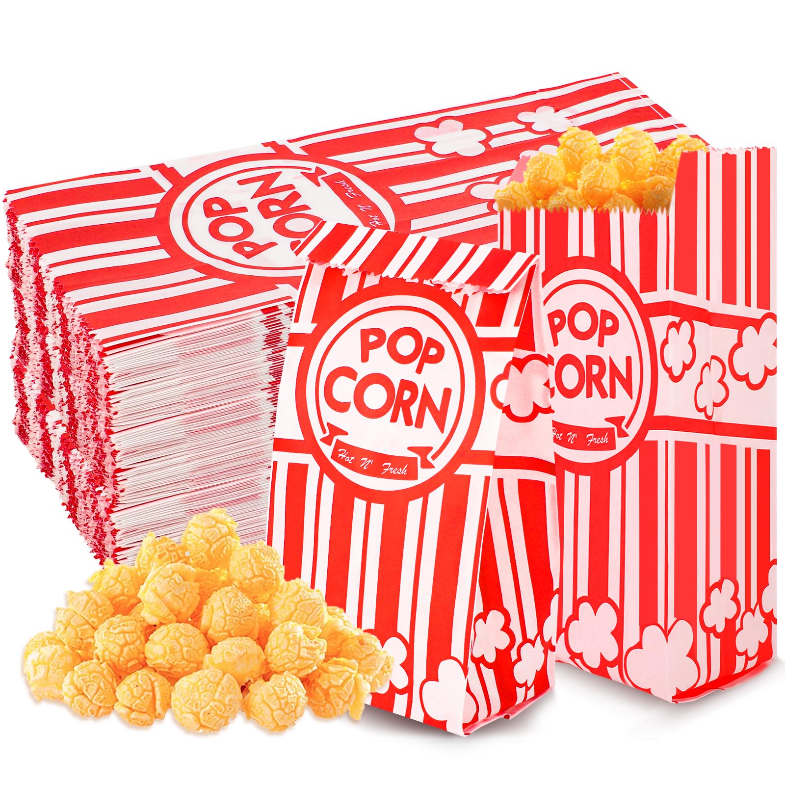 300 Pcs Popcorn Bags, 1 Oz Paper Bags Individual Servings Bulk for Popcorn Machine Movie Nights Easter Valentines Day Kitchen Supplies