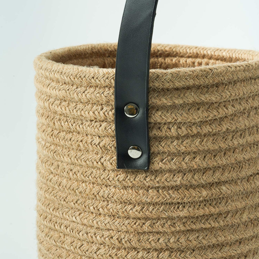 Goodpick 2pack Jute Hanging Baskets - 7.87" x 7" Small Woven Fern Hanging Basket Flower Plants, Jute Woven Basket
