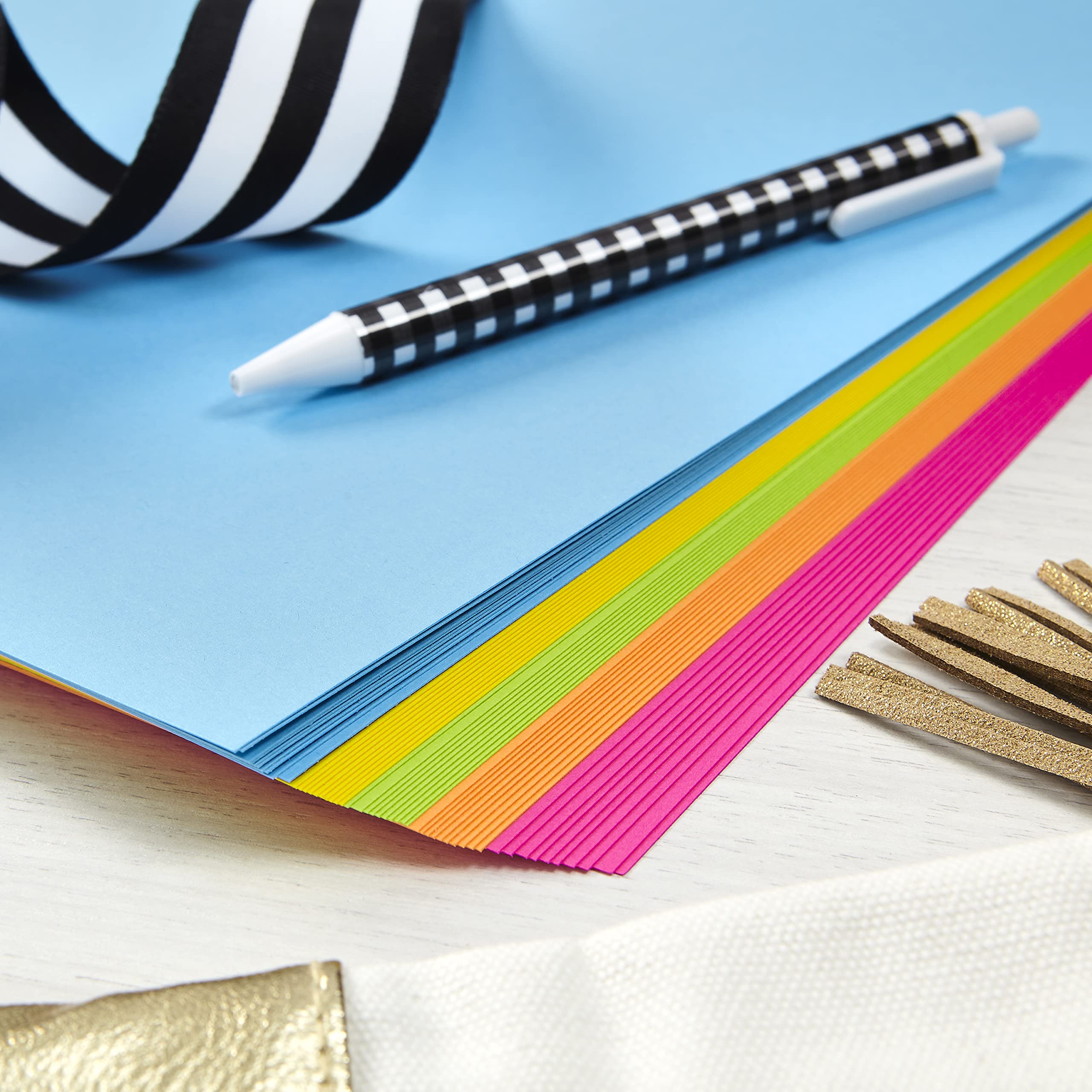 Astrobrights Colored Cardstock, 8.5” x 11”, 65 lb/176 gsm, “Bright” 5-Color Assortment, 250 Sheets (99904)
