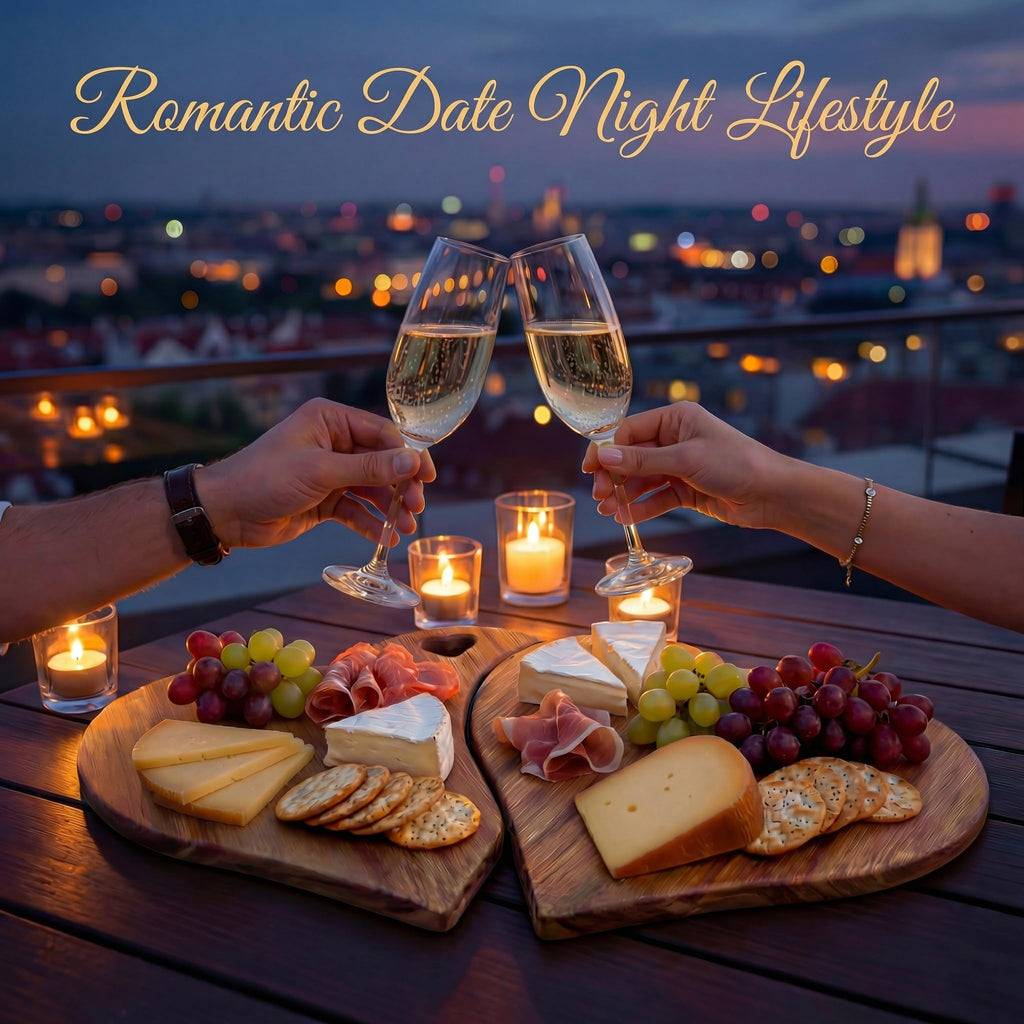 2-Piece Heart Charcuterie Board Set, 40cm Puzzle-Fit Acacia Wood Cheese Board, Romantic Wedding & Anniversary Idea Gifts for Couples, Two Halves of One Heart Date Night Serving Tray