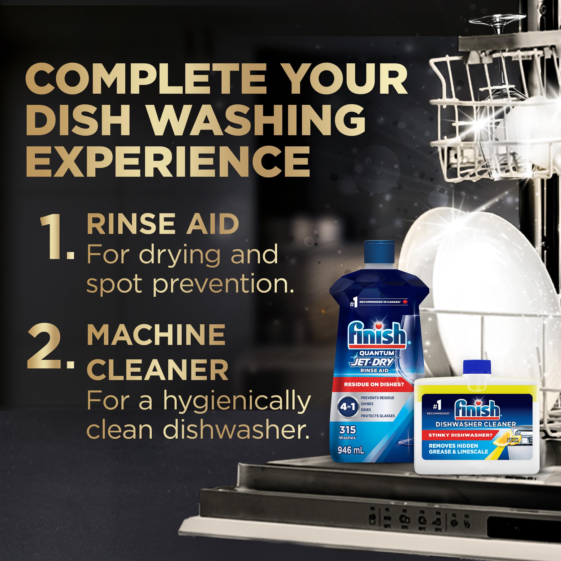 Finish® Quantum UltraMAX® Automatic Dishwasher Detergent, Lemon, 60 Tabs - Removes burnt-on stains & 24 h dried-on stains, no pre-rinse needed, 60 Tabs