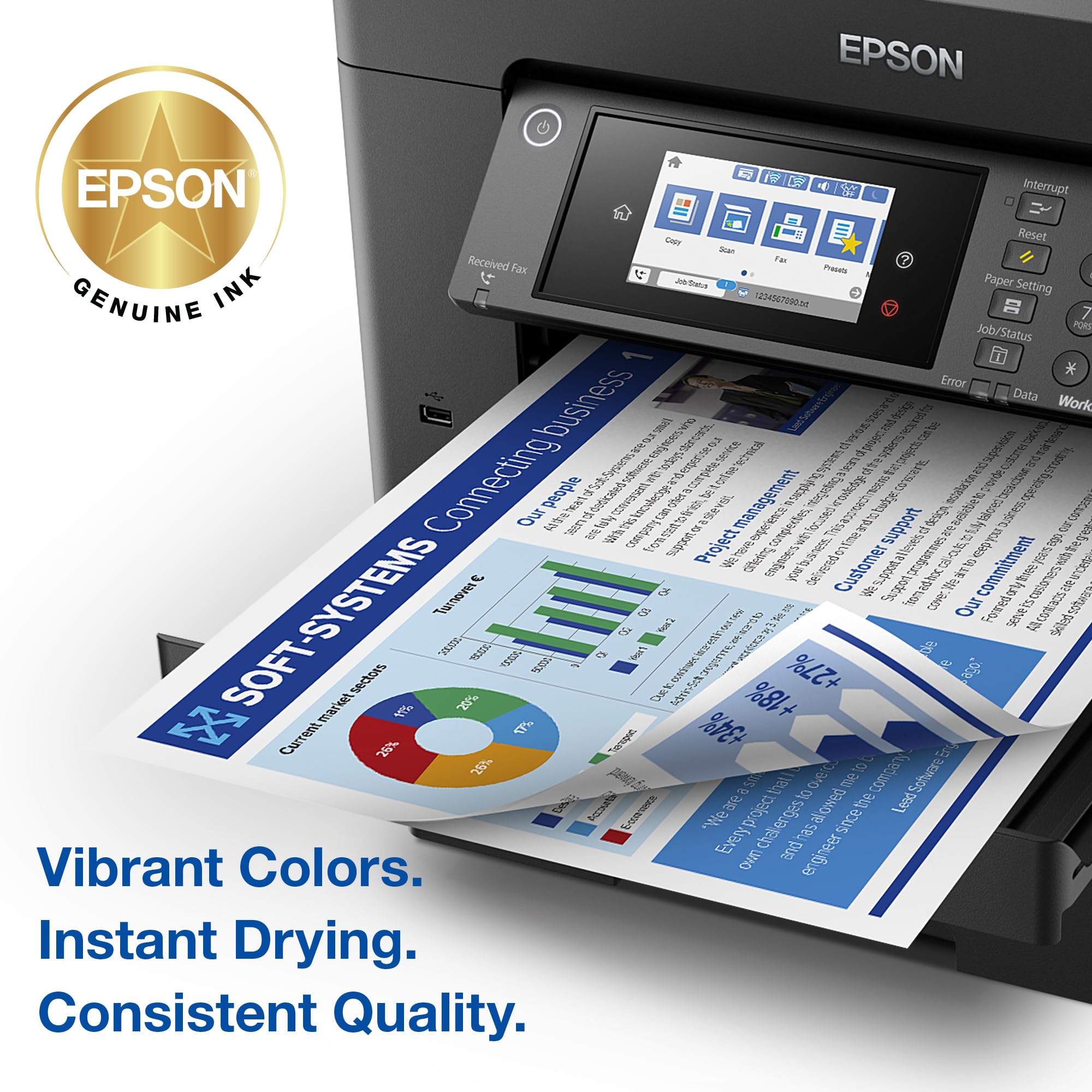 Epson 812 DURABrite Ultra Ink Standard Capacity Yellow Cartridge (T812420-S) Works with Workforce Pro WF-7310, 7820, 7840, EC-C7000