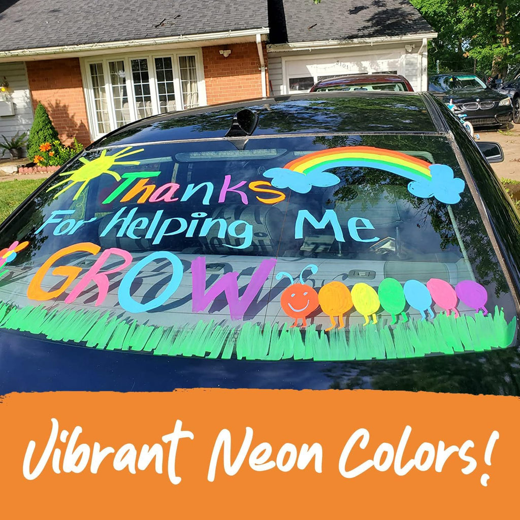 Window Markers - 15mm Jumbo - 3 in 1 Nib with 28g Ink - Pack of 8 neon chalk pens - Loved by Teachers, Kids, Artists, Businesses - Use on Chalkboard, Whiteboard, Blackboard, Glass, Bistro