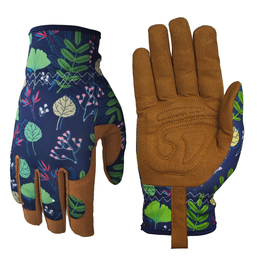 Gardening Gloves for Women, Garden Glove Thorn Proof, Breathable Leather Gloves No Stab for Weeding Digging Planting Pruning Working Garden with Grip Puncture-Resistant Work (Yellow)