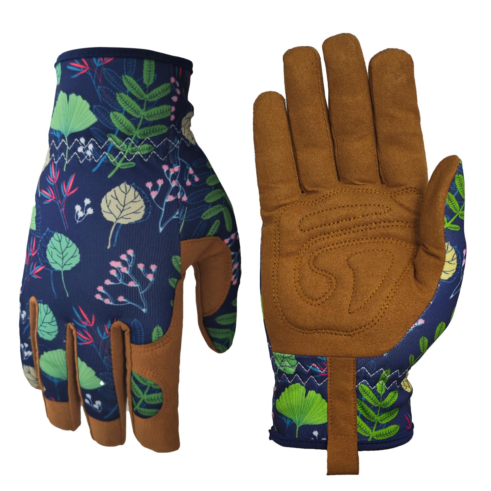 Gardening Gloves for Women, Garden Glove Thorn Proof, Breathable Leather Gloves No Stab for Weeding Digging Planting Pruning Working Garden with Grip Puncture-Resistant Work (Yellow)