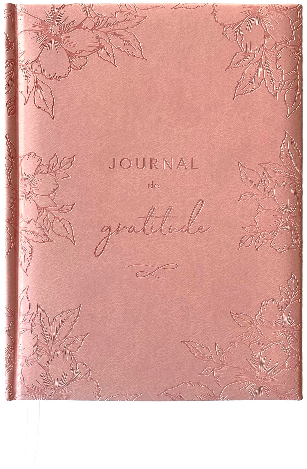 Pierre Belvédère - Journal de Gratitude non daté 6.5” x 8.5” Pu Rose - Bien-être, confiance en soi, pensée positive, estime de soi - 5500275