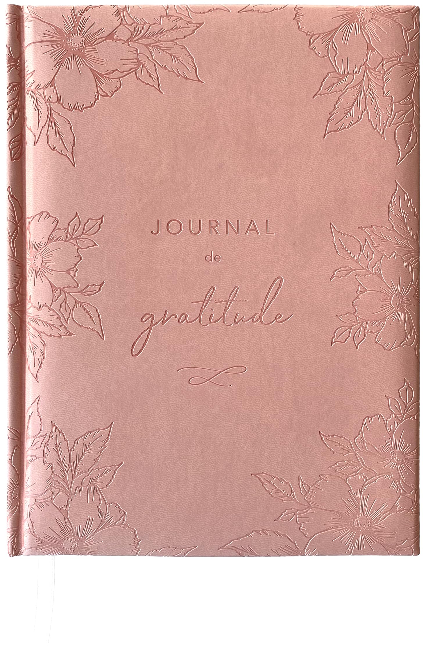 Pierre Belvédère - Journal de Gratitude non daté 6.5” x 8.5” Pu Rose - Bien-être, confiance en soi, pensée positive, estime de soi - 5500275