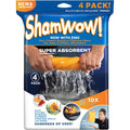 The Original Shamwow - Super Absorbent Multi-Purpose Cleaning Shammy Chamois Towel Cloth - Holds 10X its Weight in Liquid - Machine Washable - Will Not Scratch (4 Pack, 4 Large Orange)