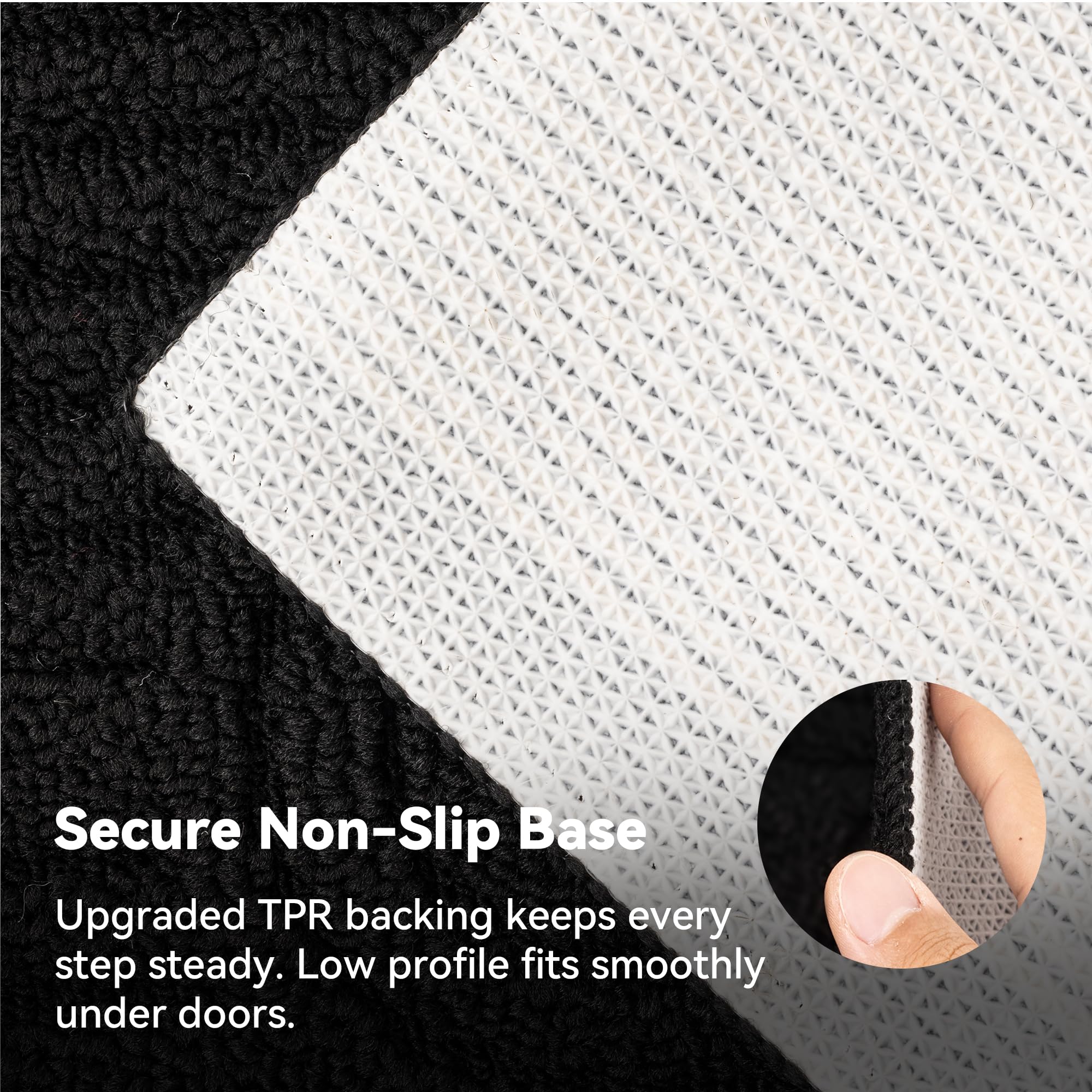 GRANNY SAYS Indoor Doormat Black, 60 x 90 cm Non Slip Mat for Entrance, Machine Washable Entry Rugs for Entrance Indoor, Low Profile Outdoor Mats, Floor Mats for House, Tapis D'Entrée Intérieur