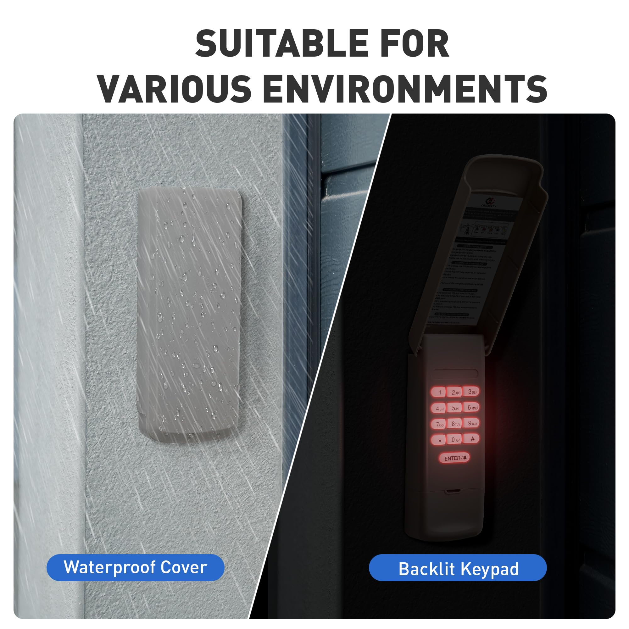 Universal Garage Door Opener Keypad, Compatible with Chamberlain LiftMaster Craftsman Garage Door Openers Since 1993, Wireless Keypad Keyless Entry, Security Garage Keypad, 315/390 MHz