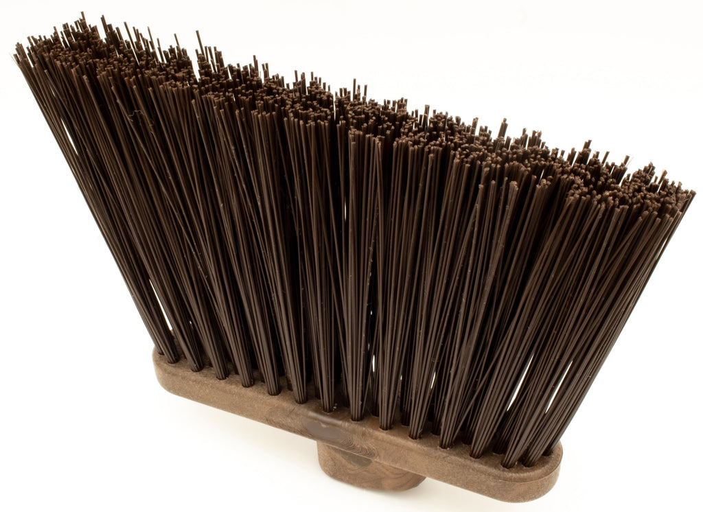 Sparta Sweeper Broom – 12 Inch Angled Outdoor Broom Head with Durable Polypropylene Bristles, Standard Thread Compatible for Home Garage or Kitchen Cleaning, Brown