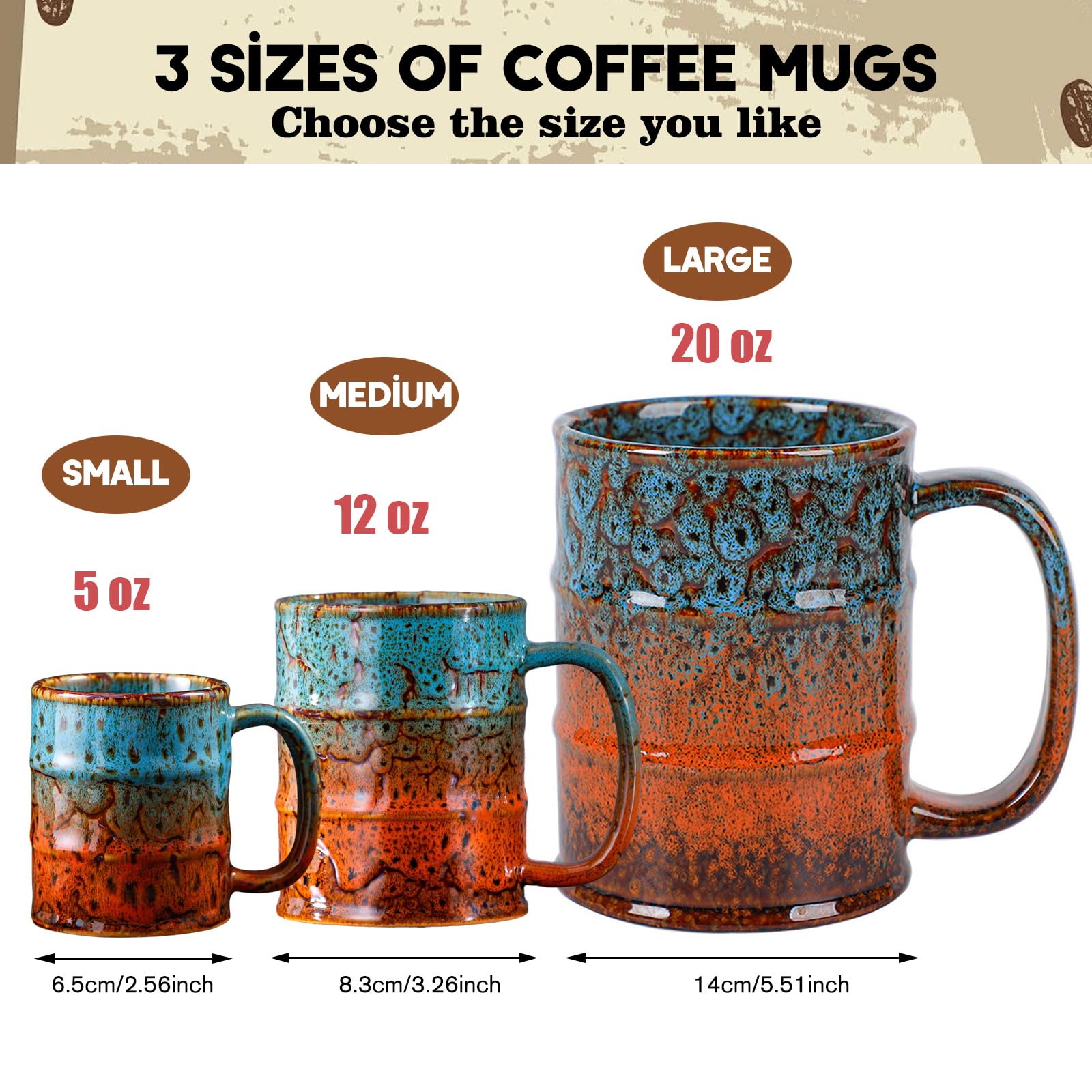 Coffee Mug-Beer Mugs,20 Oz Coffee Cups Ceramic Tea Cup Large Coffee Mug for Office and Home - Dishwasher and Microwave Safe Novelty Coffee Mugs, 1pcs.