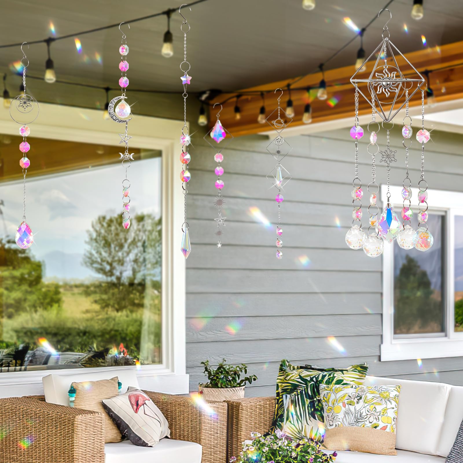 ASTNIC Crystal Suncatchers Kit Craft for Adults, 330 PCS DIY Sun Catchers Making Kits Hanging Decorative Crystal Prisms Rainbow Maker Craft for Adult Window Indoor Outdoor Garden Xmas