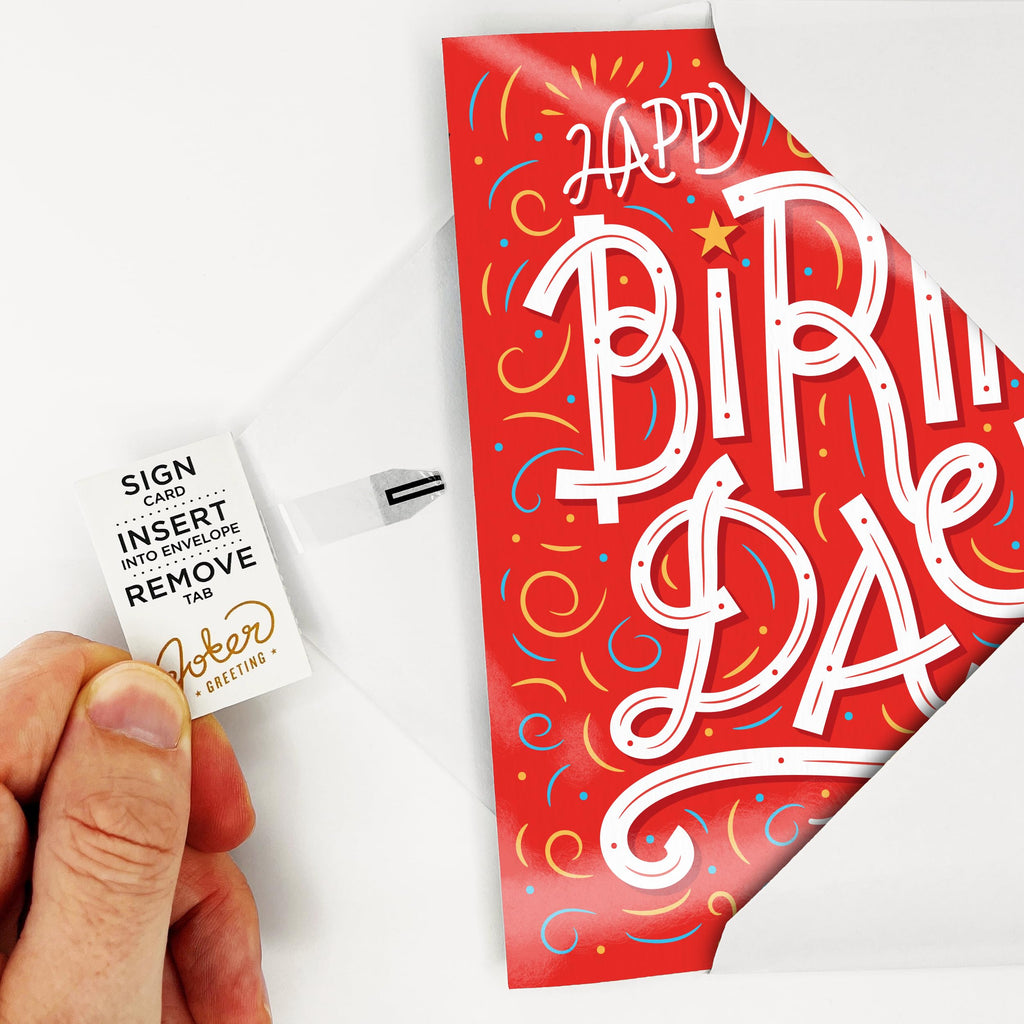 Joker Greeting Endless Birthday Song with Glitter