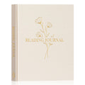 Lanpn Reading Book Journal for Book Lovers Readers, 9.3" x 7.7", 158 Pages Linen Hardcover Reading Log with 52 Book Reviews, Book Tracker Reading Notebook Bookish Gifts (Beige)
